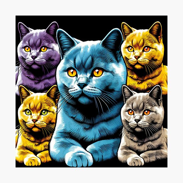Item preview, Feline Reverie: British Shorthair Art Delight designed and sold by BastKittyStore.
