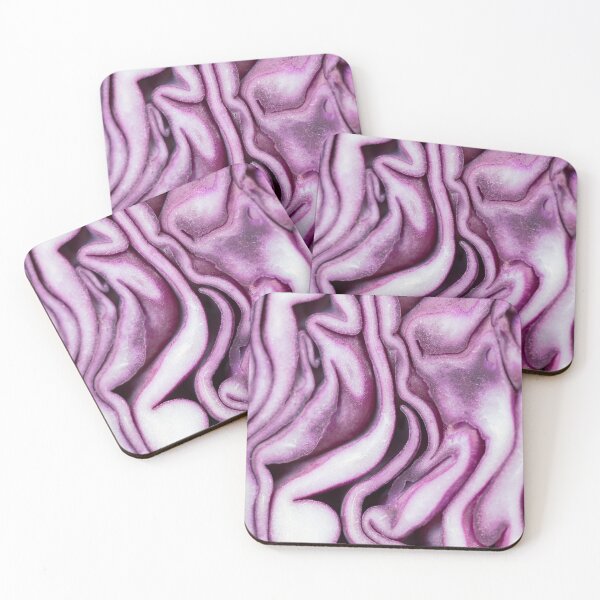 Item preview, Abstract pattern of a red cabbage art print - macro purple foodphotography designed and sold by Christa Stroo Photography.