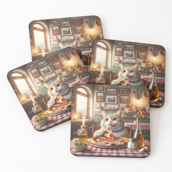 Item preview, Pizza-Loving Cat's Italian Restaurant Adventure designed and sold by catontheroof.