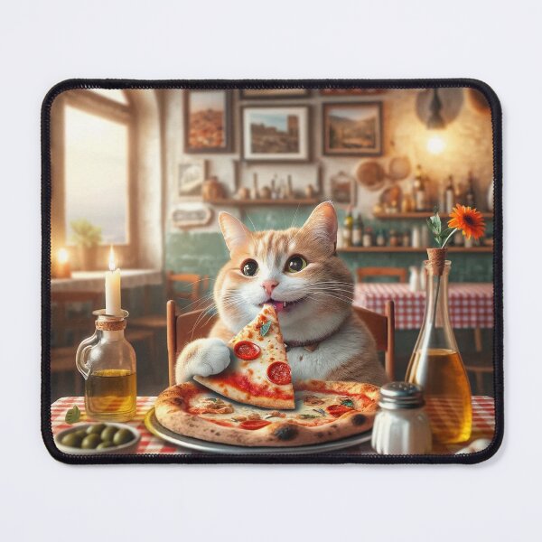 Item preview, Pizza-Loving Cat's Italian Restaurant Adventure designed and sold by catontheroof.