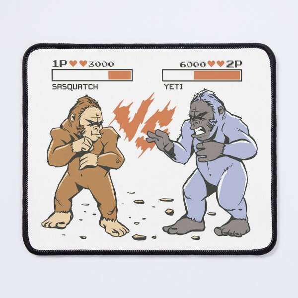Item preview, Legends Sasquatch Vs Snow Ape Arcade Video Gamer Battle designed and sold by Nicole Creates.