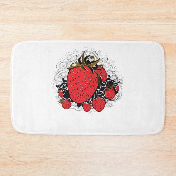Item preview, Strawberries Japanese Ink Styled designed and sold by CosyTeal.