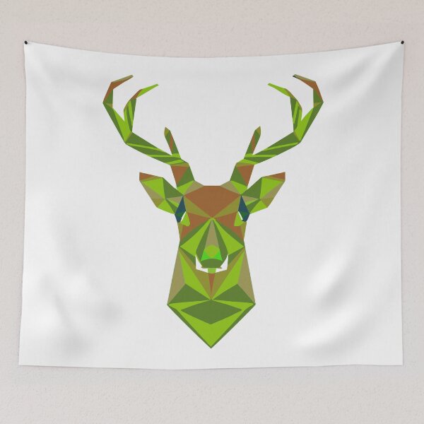 Item preview, Camo Geometric Deer Head designed and sold by Esskay Designs.