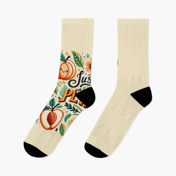 Item preview, Sunny Orchard Vibes - Adorable 'Just Peachy!' Fruit & Floral Tee designed and sold by FEBRICAST.