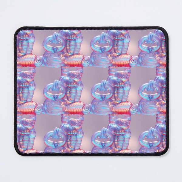 Item preview, Iridescent Cat Alien Mosaic in Pinks and Purples designed and sold by F. Janey.
