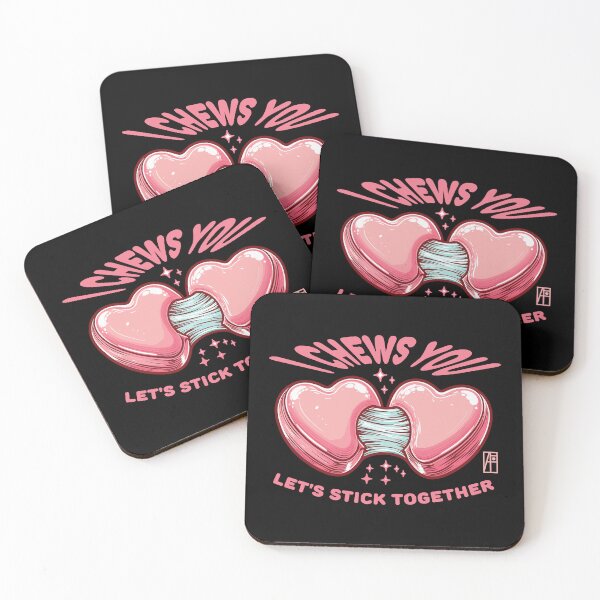 Item preview, I Chews You Let's Stick Together - Valentine's Day - Love designed and sold by ArtProjectShop.
