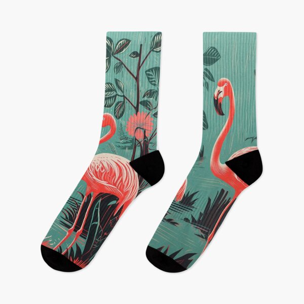 Item preview, beautiful flamingos in the water, wilderness designed and sold by Mauswohn.