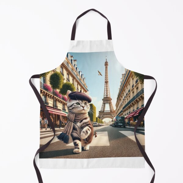 Item preview, Chic Parisienne Cat's Stroll by the Eiffel designed and sold by catontheroof.