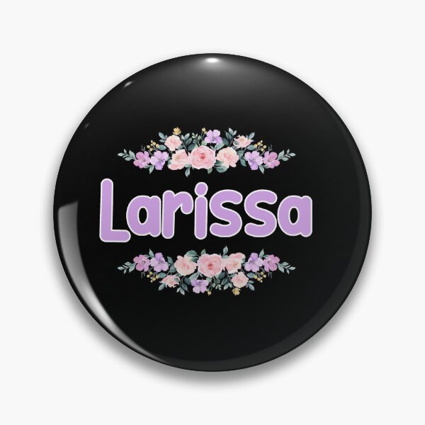 Item preview, Purple Flower Larissa Name Label (Black) designed and sold by NormadWorld.