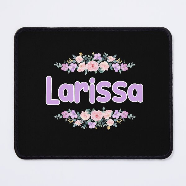 Item preview, Purple Flower Larissa Name Label (Black) designed and sold by NormadWorld.
