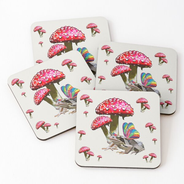 Item preview, Fairy Frog under Toadstools by BeeFoxTree (Cream) designed and sold by BeeFoxTree.