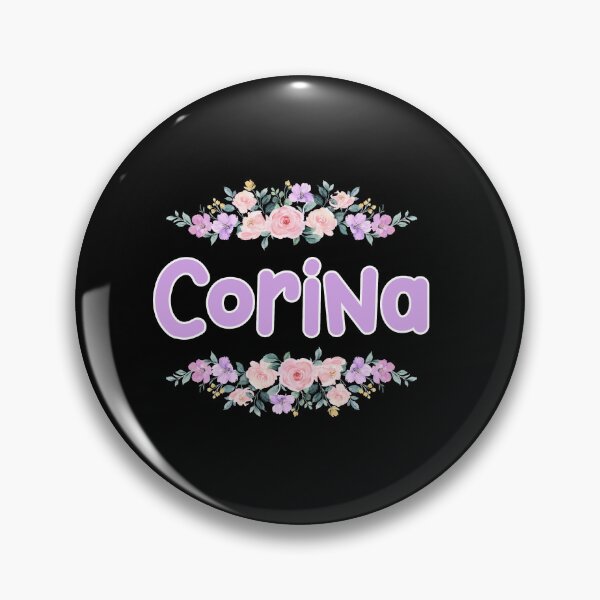 Item preview, Purple Flower Corina Name Label (Black) designed and sold by NormadWorld.