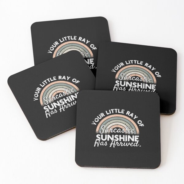 RAYS COASTERS set of 4 ceramic coasters