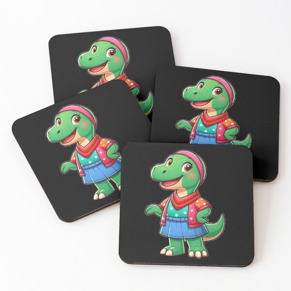 Item preview, Dino Delight: Fashionable Dinosaur in Scarf designed and sold by Shams-Studio.