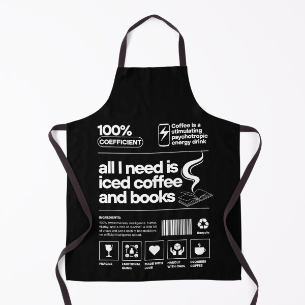 Item preview, All I Need Is Iced Coffee And Books, gift for coffee lover designed and sold by ORIGINSTIX.