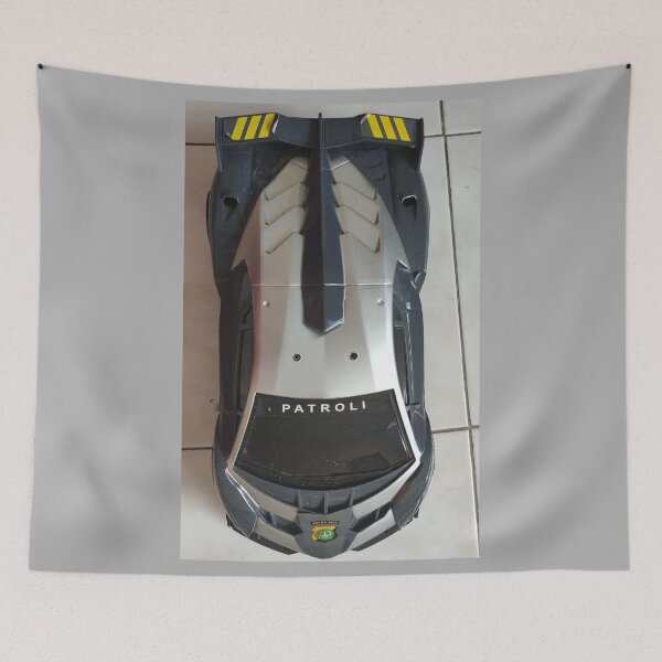 Item preview, Police Car Toy Grey Black Color Without Siren designed and sold by demilyr.
