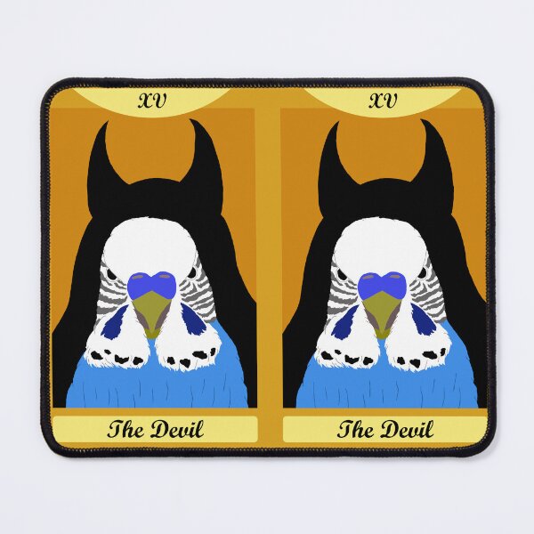 Item preview, The Devil Bird Tarot Card With Budgie designed and sold by TiffinByLK.