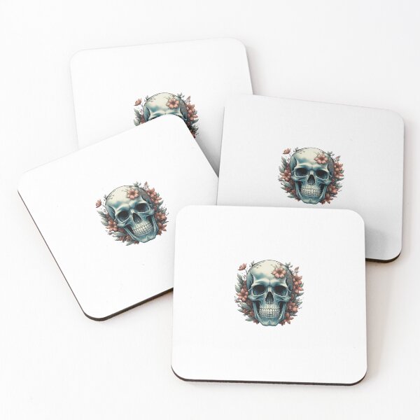 Item preview, SKETCHY SKULL WITH FLOWERS designed and sold by JoyGrid Designs.