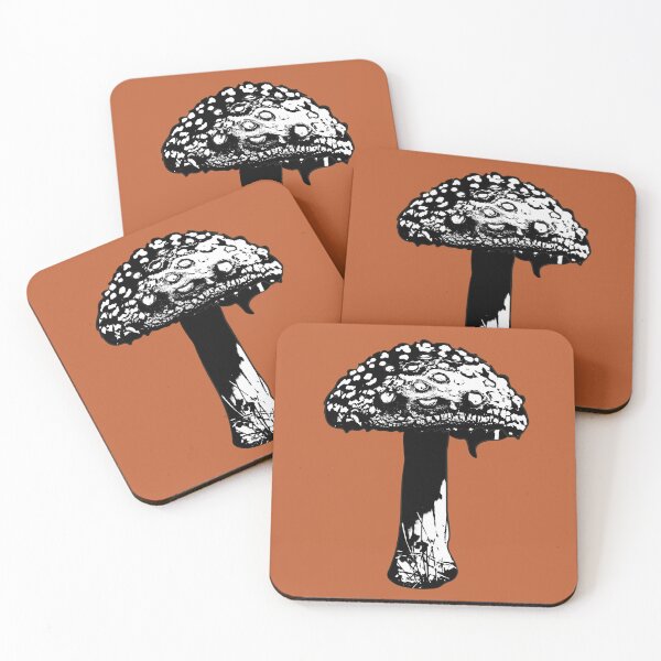 Item preview, Black and White Toadstool, Moody mushroom by BeeFoxTree (Terracotta ) designed and sold by BeeFoxTree.