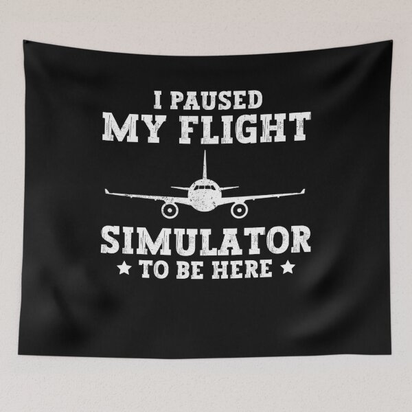 Item preview, I Paused my Flight Simulator to Be Here Airliner Airplane designed and sold by SakuraPxl.