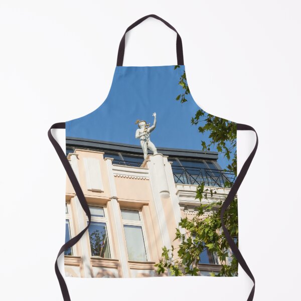 Item preview, Art Deco Facade with Greek God Hermes Rooftop Statues - Plovdiv Bulgaria designed and sold by Georgia Mizuleva.