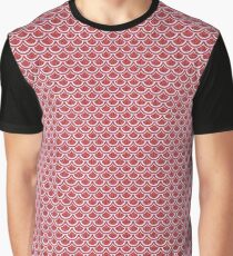 SCALES2 WHITE MARBLE & RED DENIM Graphic T-Shirt