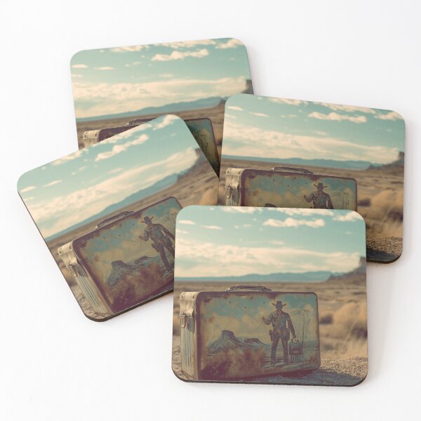 Item preview, Vintage Rustic Metal Lunch Box Desert Landscape designed and sold by KatanaCreative.