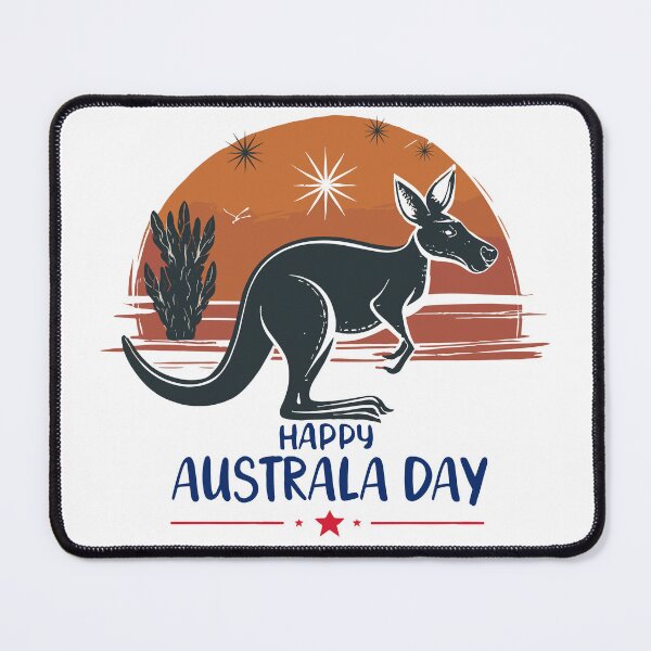 Item preview, happy australia day vintage sunset kangaroo designed and sold by MommyVibeArts.