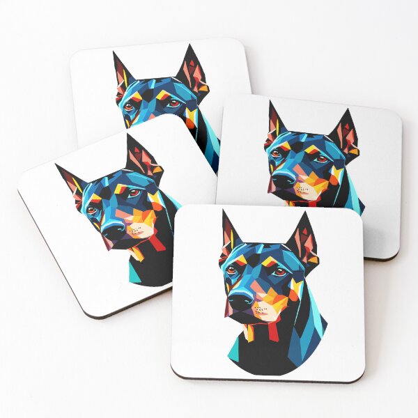 Item preview, Portrait of Doberman,Natural Ear Doberman illustration designed and sold by AgarutanPrint.