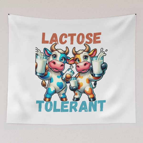 Item preview, Lactose Tolerant Cows Drinking Milk designed and sold by PrintsByLoVi.