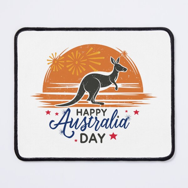 Item preview, happy australia day retro sunset kangaroo designed and sold by MommyVibeArts.