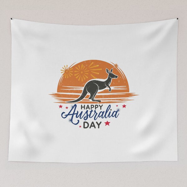 Item preview,  happy australia day retro sunset kangaroo  designed and sold by MommyVibeArts.