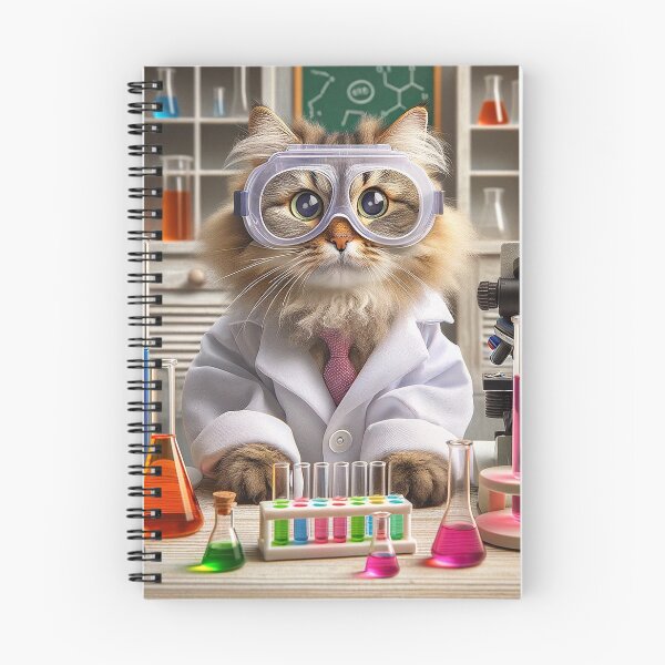 Item preview, Purrfessor Whiskers the Cat Scientist designed and sold by catontheroof.