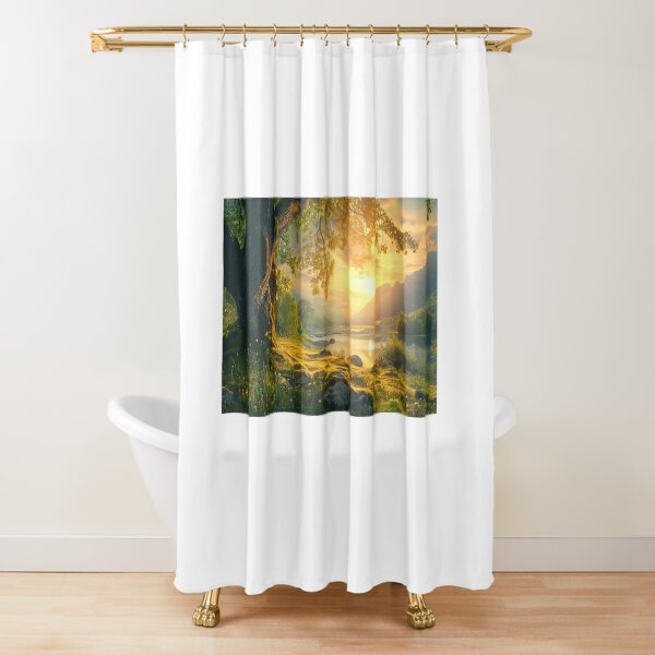 Item preview, Stunning View Of River In The Forest designed and sold by luckyanimechann.