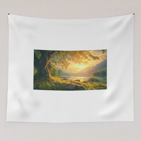 Item preview, Stunning View Of River In The Forest designed and sold by luckyanimechann.