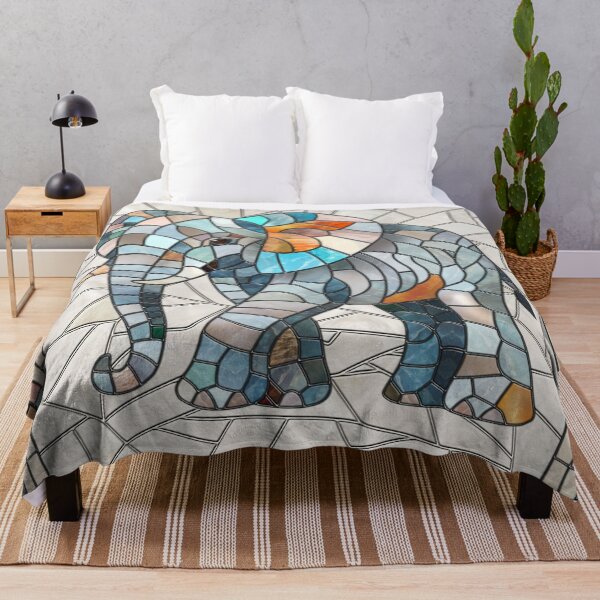 Item preview, Colorful Elephant mosaic art designed and sold by k9printart.