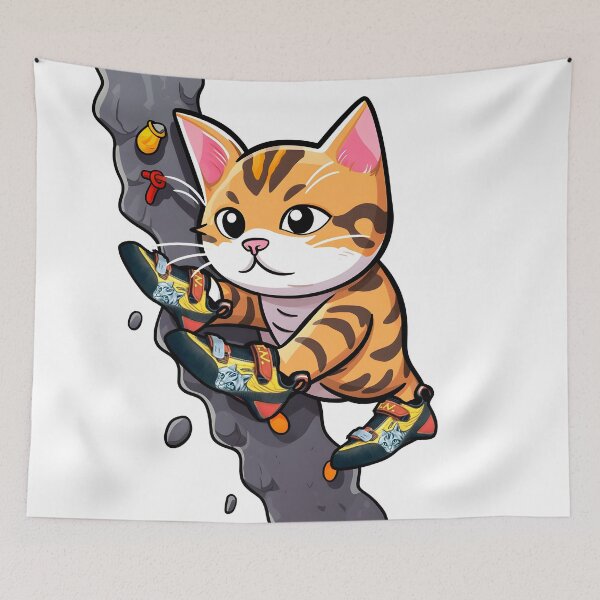 Item preview, The climbing cat Cat climbing with Climbing Feet designed and sold by deejum.