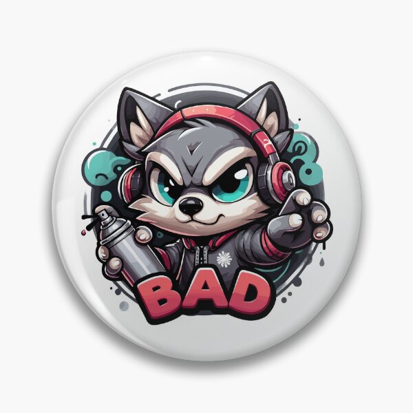 Item preview, Bad Cute Graffiti Wolf designed and sold by BadGraffitiman.