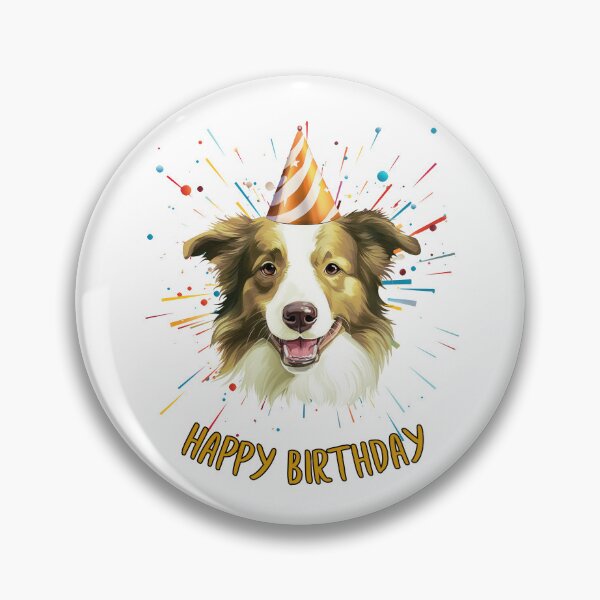 Item preview, Birthday Border Collie Wheaton  - Happy Birthday! designed and sold by wotsthis.