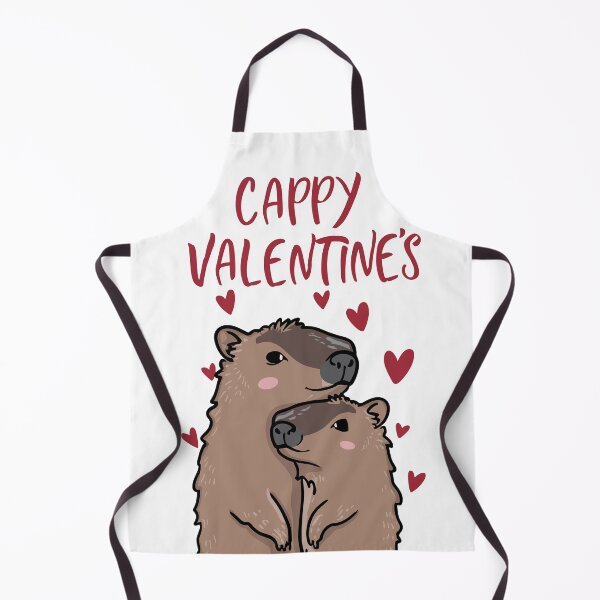 Item preview, Cappy Valentines - cute capybara love couple designed and sold by EmeraldeaArt.