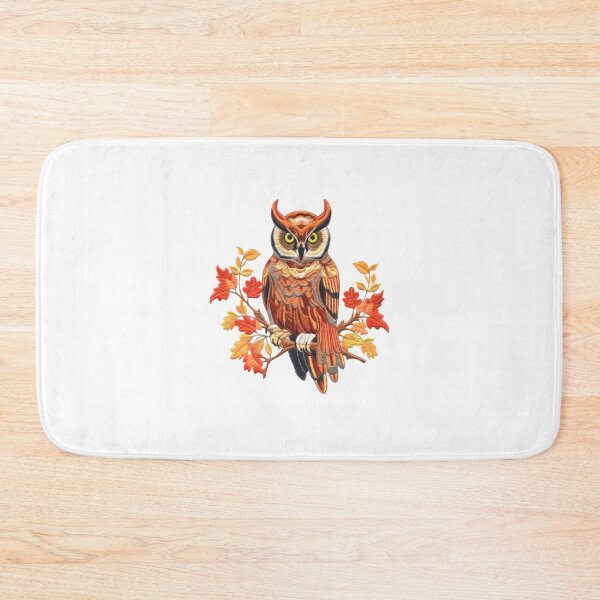 Item preview, Fantasy Brown Owl on a Branch, embroidery style  designed and sold by LoneAngel.