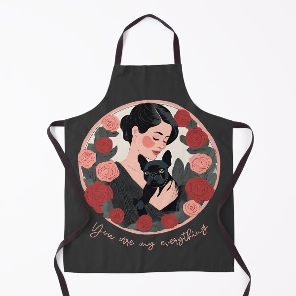 Item preview, French bulldog you are me everything, dog mum tenderly hugs a frenchie designed and sold by AriChaber.