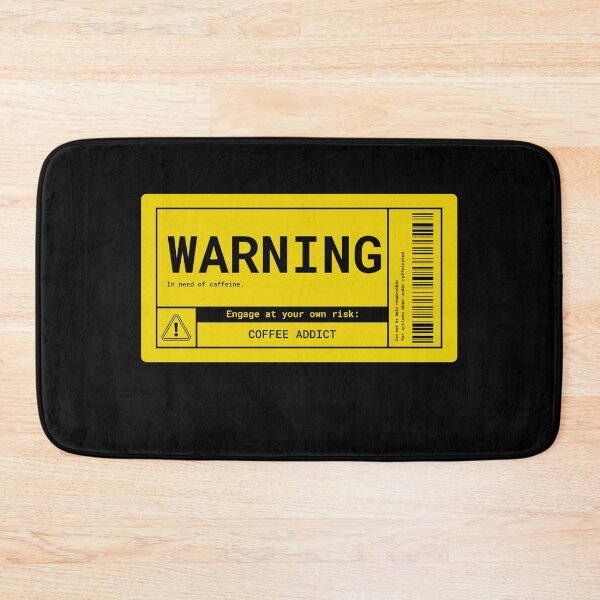 Item preview, Funny human warning label coffee addict, caffeine sarcastic sign designed and sold by wittyprinttop.