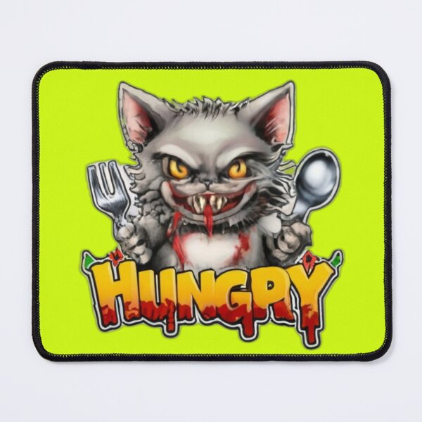 Item preview, Demonic cat with text 'Hungry designed and sold by Tomasz  Siennicki.