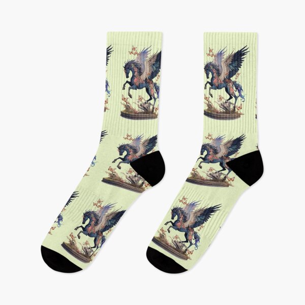 Item preview, Black Pegasus with Butterflies designed and sold by LoneAngel.