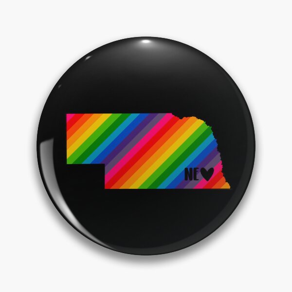 Artikelvorschau, USA States: Nebraska (rainbow) entworfen und verkauft von LetsOverThinkIt.