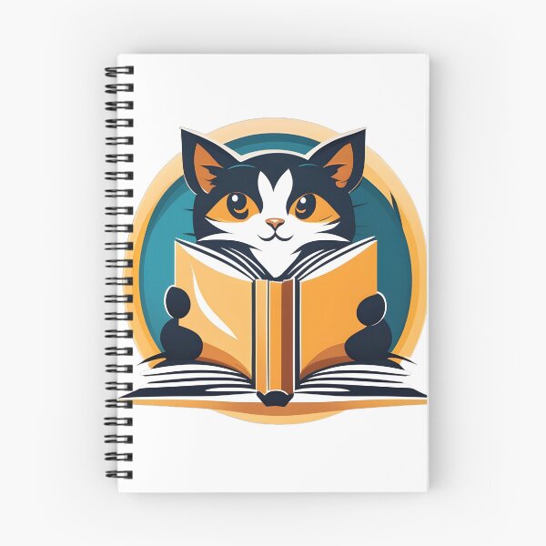 Item preview, Cat reading a book designed and sold by funandawesomeproducts fun.