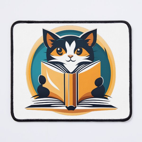 Item preview, Cat reading a book designed and sold by funandawesomeproducts fun.