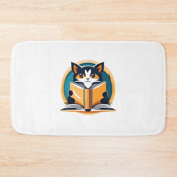 Item preview, Cat reading a book designed and sold by funandawesomeproducts fun.