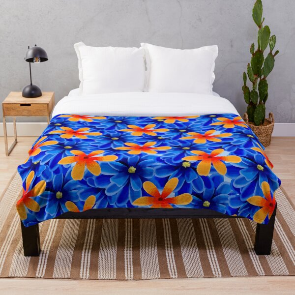 Item preview, Patrón floral azul y amarillo designed and sold by Andrew  Hitchen.